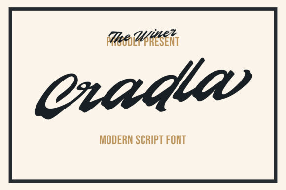 Cradla: A Modern Script Font for Editorial Design