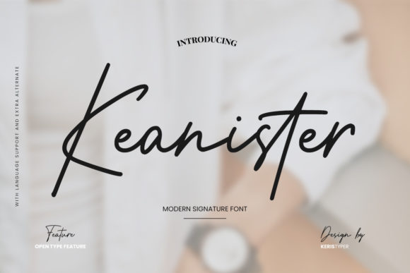 Keanister: A Modern Script Font