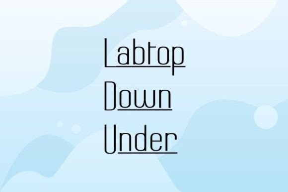 Labtop Down Under Font Review