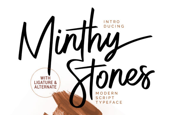 Minthy Stones: A Script Font for Creative Projects