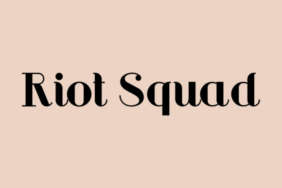 Riot Squad Serif Font for Handmade Creators