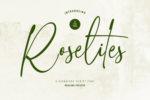 Roselites: A Stylish Script Font for Web Design