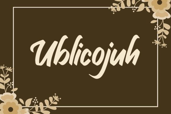 Ublicojuh: A Modern Script Font for Creative Marketing
