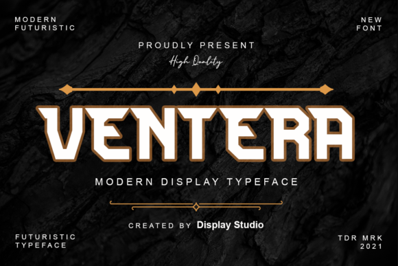 Ventera: A Bold Display Font for Creative Projects